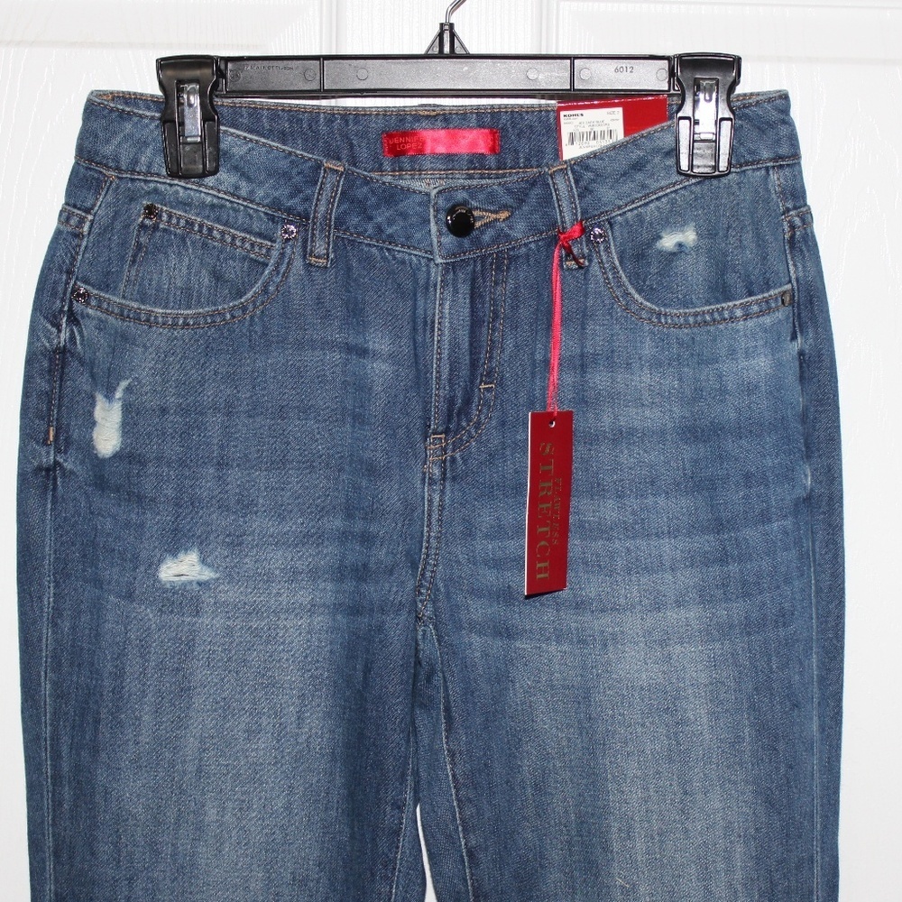 NWT Jennifer Lopez Boyfriend Mid-Rise Jeans - Picture 2 of 8